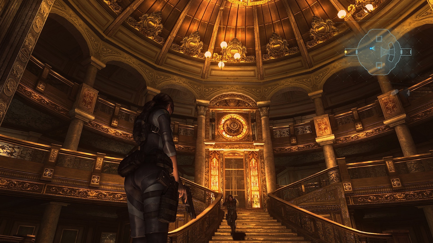 Resident Evil Revelations, как и Revelations 2, использует сериальный формат с клиффхэнгерами в конце каждого эпизода — но первая часть вышла сразу целиком