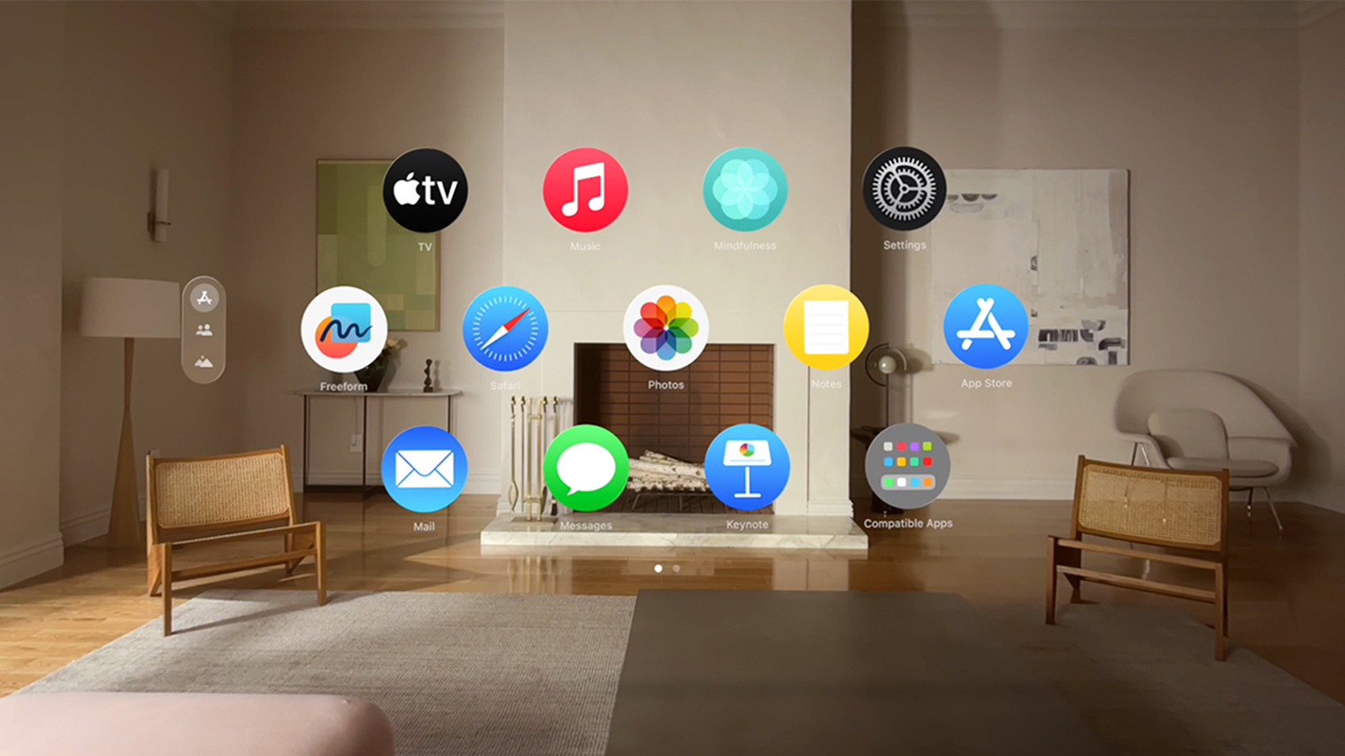 Так сейчас выглядит интерфейс Apple Vision Pro. Кадр: Apple