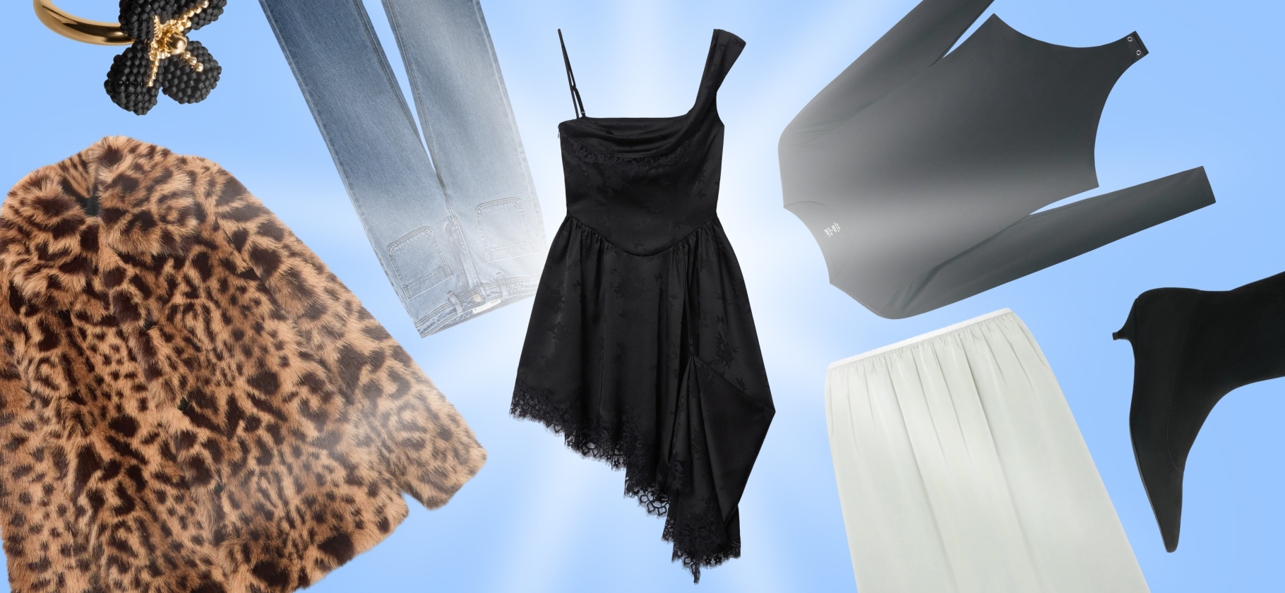 Одно платье, четыре образа: с шубой, джинсами, брюками и боди