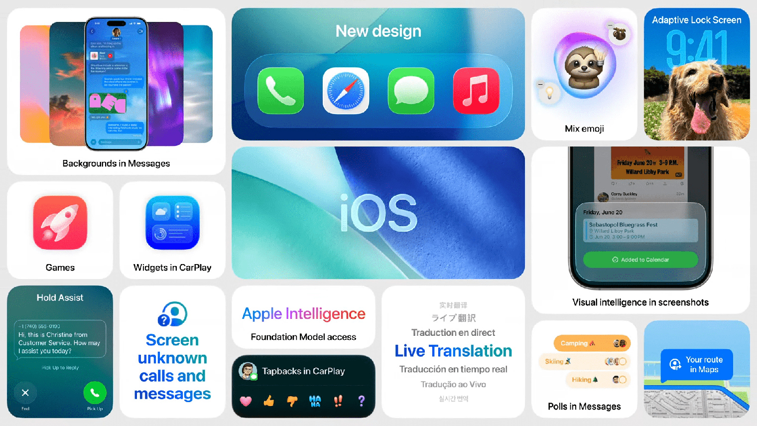 Главные нововведения iOS 26 на одной картинке