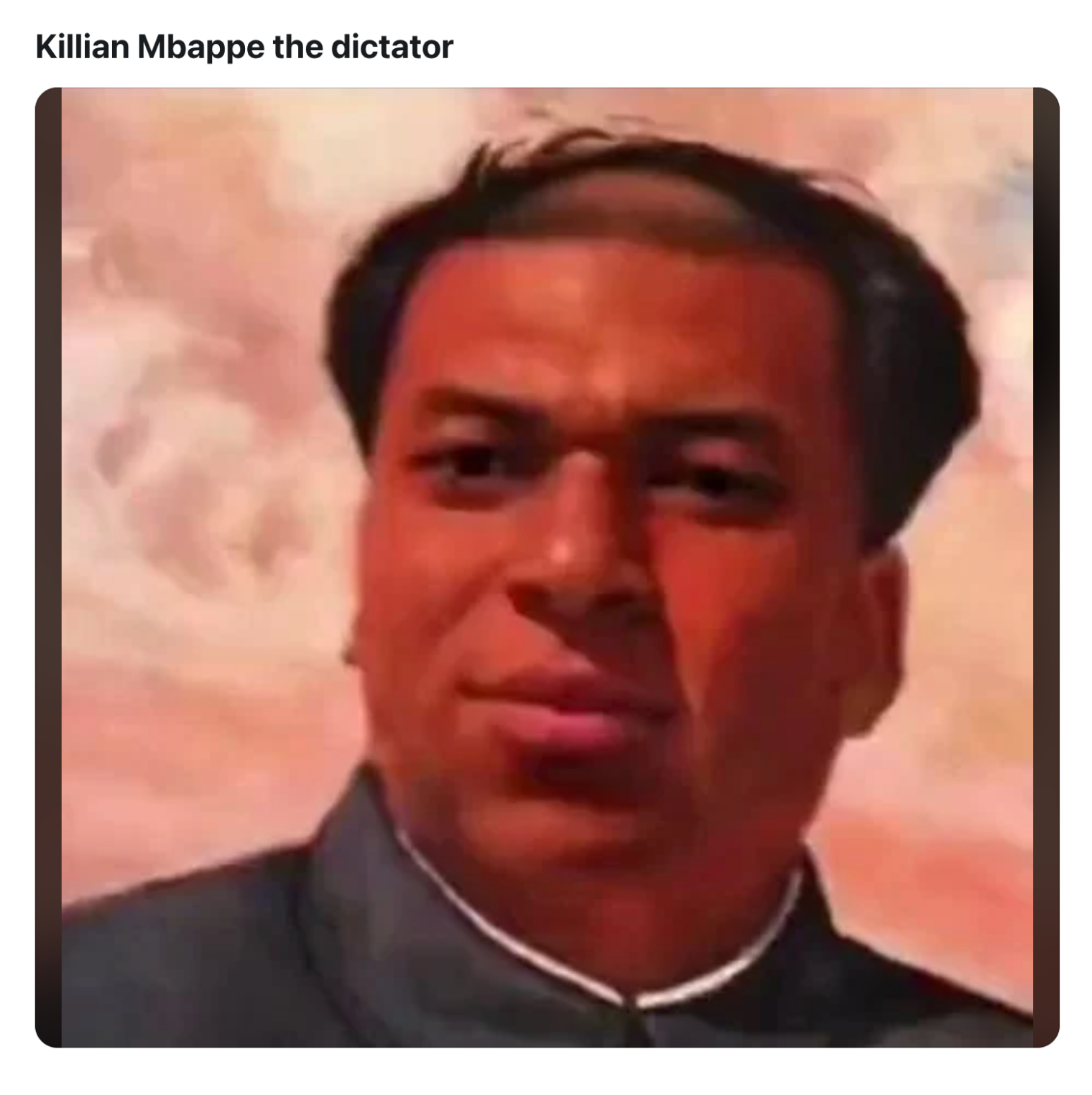 Мбаппе в образе Мао. © soccercirclejerk / Reddit