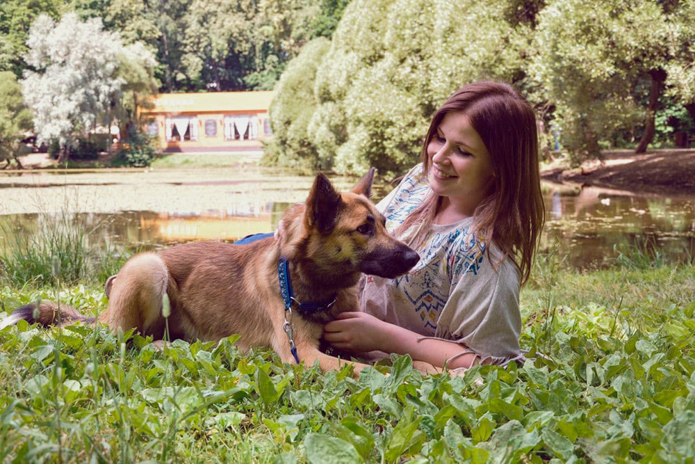 Дин не ладит с кобелями-немцами, но может пройти на провисшем поводке мимо «врага», если он находится на определенном расстоянии