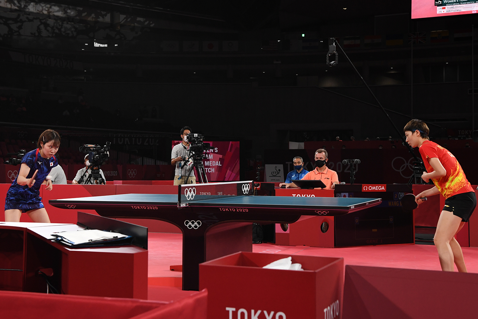 Профессиональный стол на Олимпиаде в Токио в 2021 году. Фотография: Kaz Photography / Getty Images