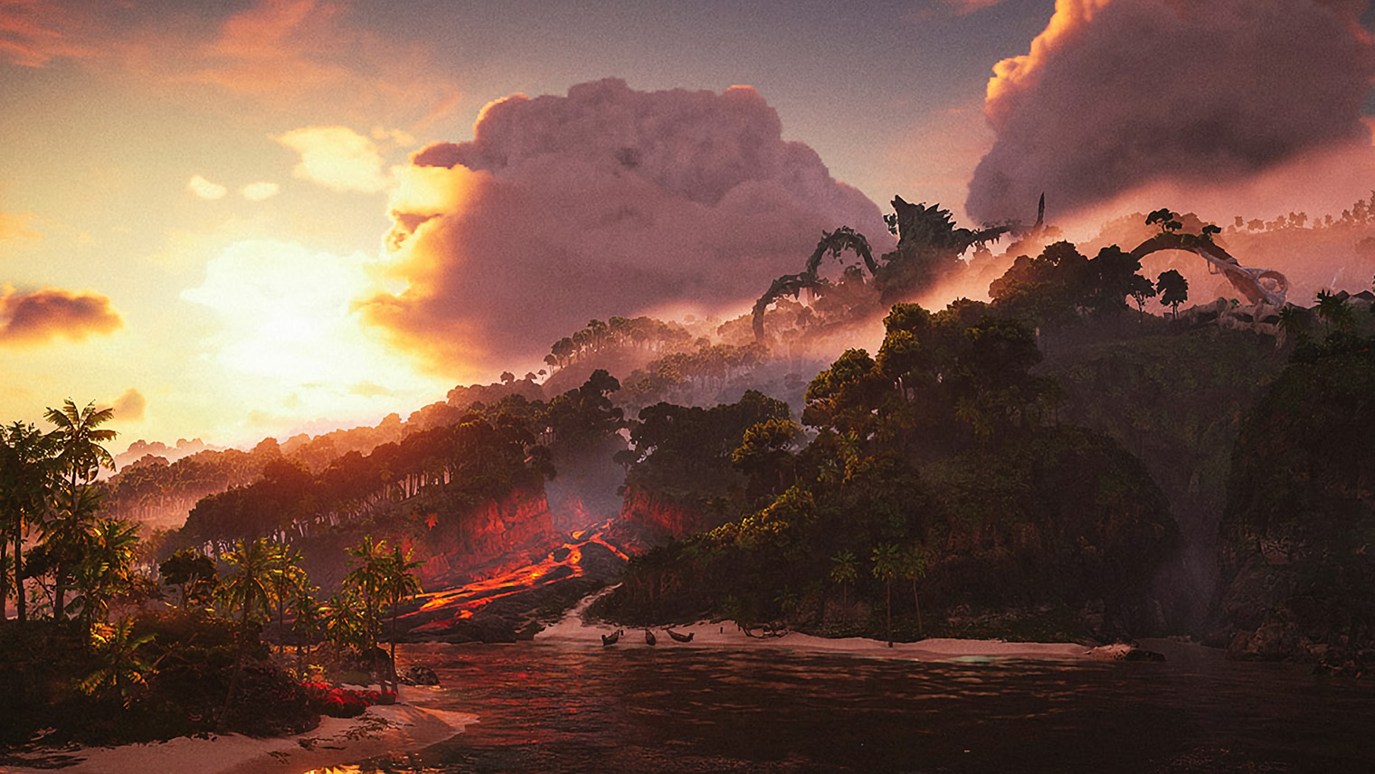 Horizon Forbidden West с дополнением Burning Shores — тот редкий случай, когда играть можно только ради картинки и вообще этого не стесняться. Кадр: Sony Interactive Entertainment