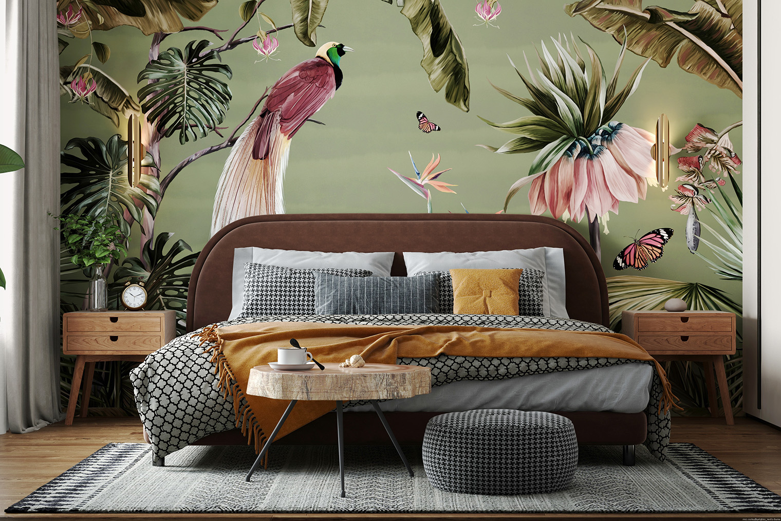 Эти флизелиновые обои отлично подойдут для акцентной стены. Фотография: haitham basiouny / Shutterstock / FOTODOM