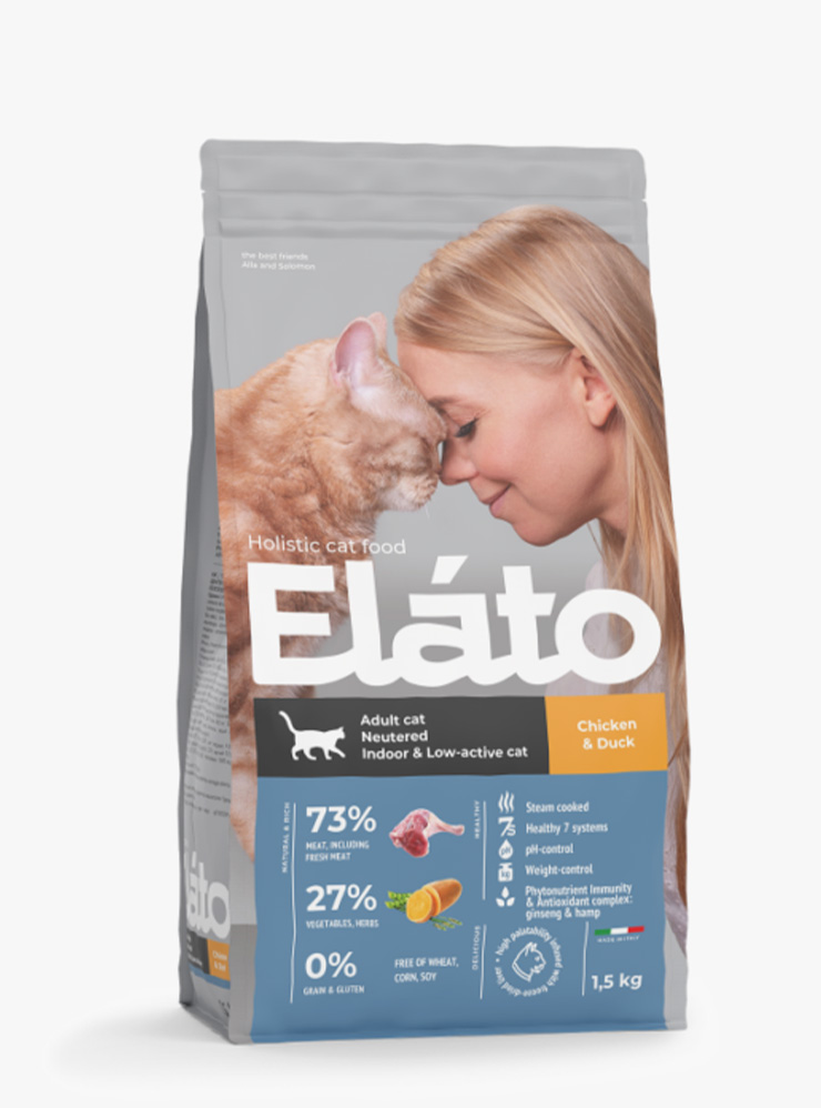 Корм Elato для взрослых кошек, 1,5 кг. Цена: 2700 ₽