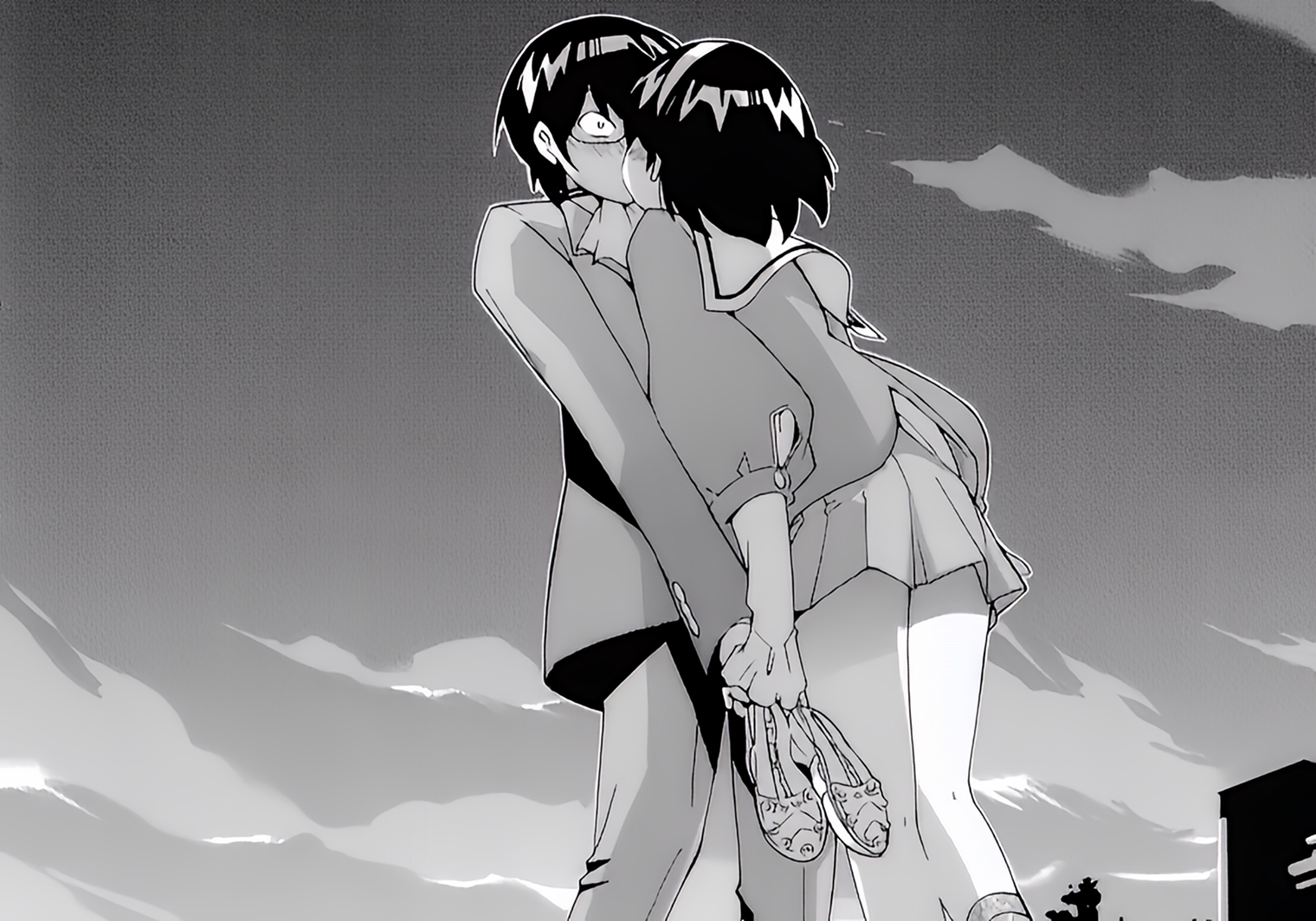 Кацураги Кэйма и его первый поцелуй. © Shounen Sunday