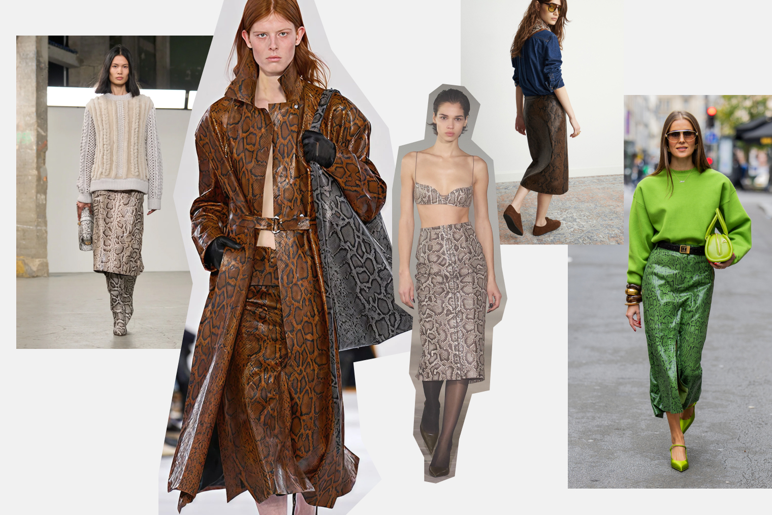 Фотографии в коллаже: Sportmax, Ludovic de Saint Sernin, Gabriela Hearst, Lime, Christian Vierig / Getty Images