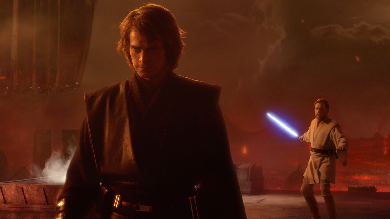 Сцену противостояния Энакина с Оби⁠-⁠Ваном чуть ли не посекундно разобрали на мемы Кадр: Lucasfilm Ltd.