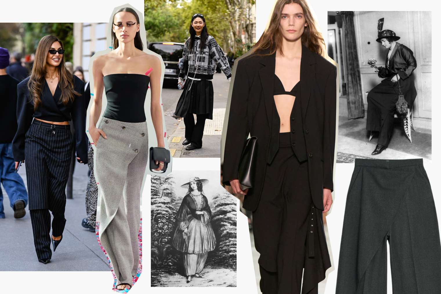 Фотографии в коллаже: APIC / Getty Images, Daniel Zuchnik / Getty Images, Michael Kors, Courrèges, O’stin, Wikipedia