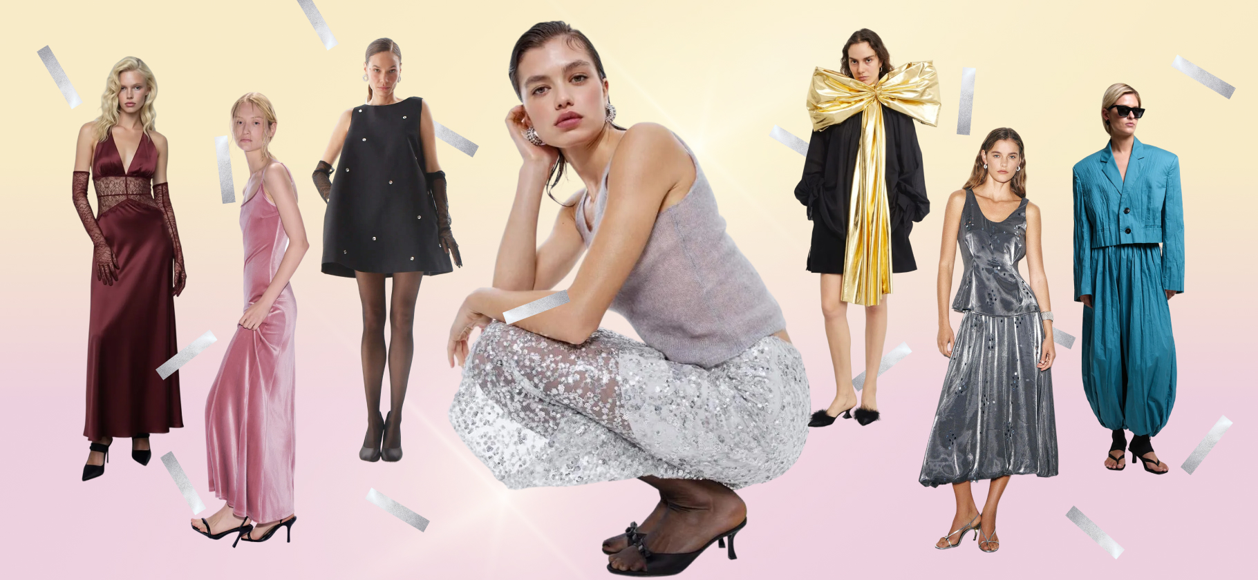 100 женских нарядов на Новый год — 2026