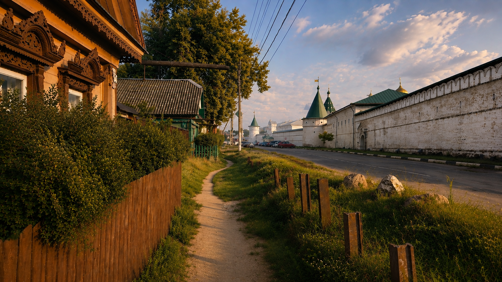 Жизнь возле монастыря.