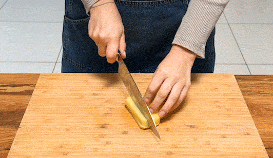 Маседуан — нарезка продуктов крупными кубиками — 5—6 мм с каждой стороны