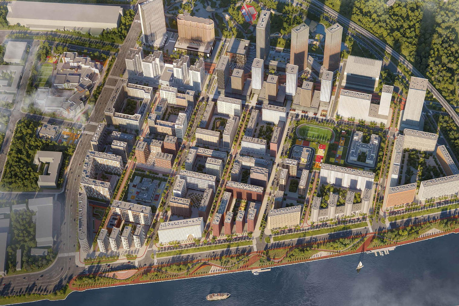 Кажется, что каждую секцию построил отдельный архитектор. Здесь же применяется еще один принцип — разноэтажность — в одной секции могут стоять и шестиэтажные здания, и девятиэтажные. Источник: zilart.house