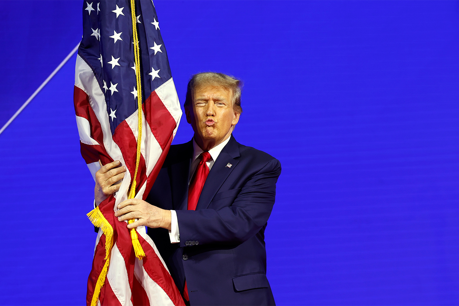 Дональд Трамп на мероприятии в ходе предвыборной агитации в штате Мэриленд, 24 февраля 2024 года. Фотография: Anna Moneymaker / Getty Images