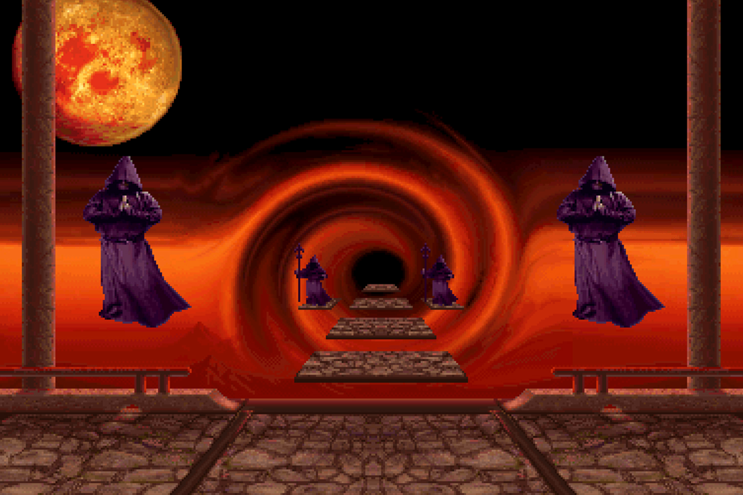 Арены в MK2 стали не в пример интереснее. Кстати, кто знает, куда вообще ведет этот портал? Кадр: Midway Games