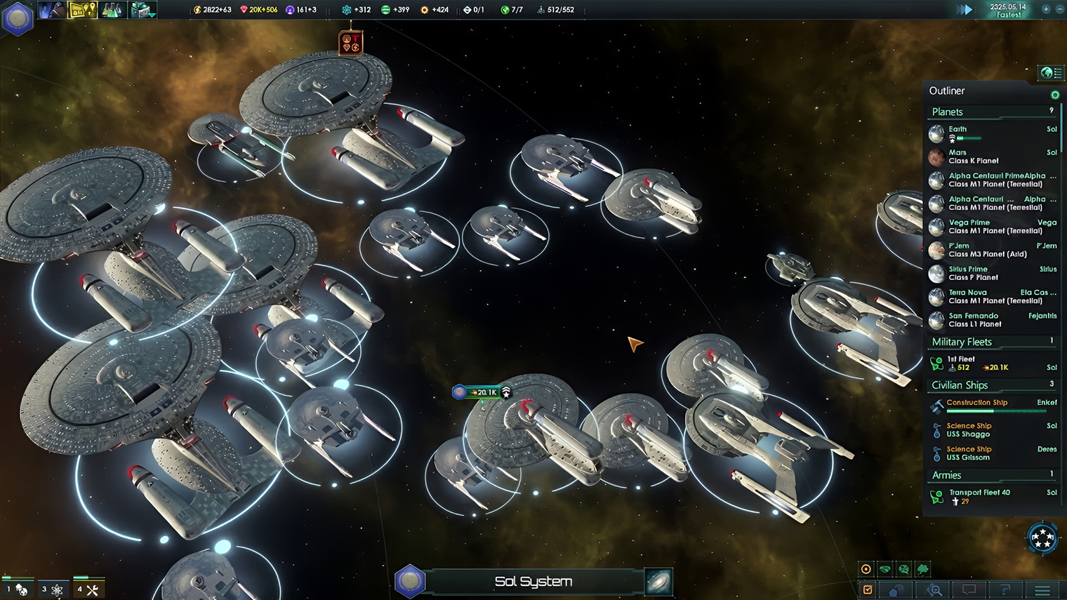Так выглядят корабли в мире «Звездного пути». © Модификация ST: New Horizons для Stellaris