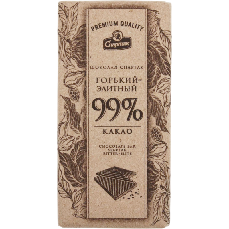 Горький шоколад «Спартак» с 99% какао