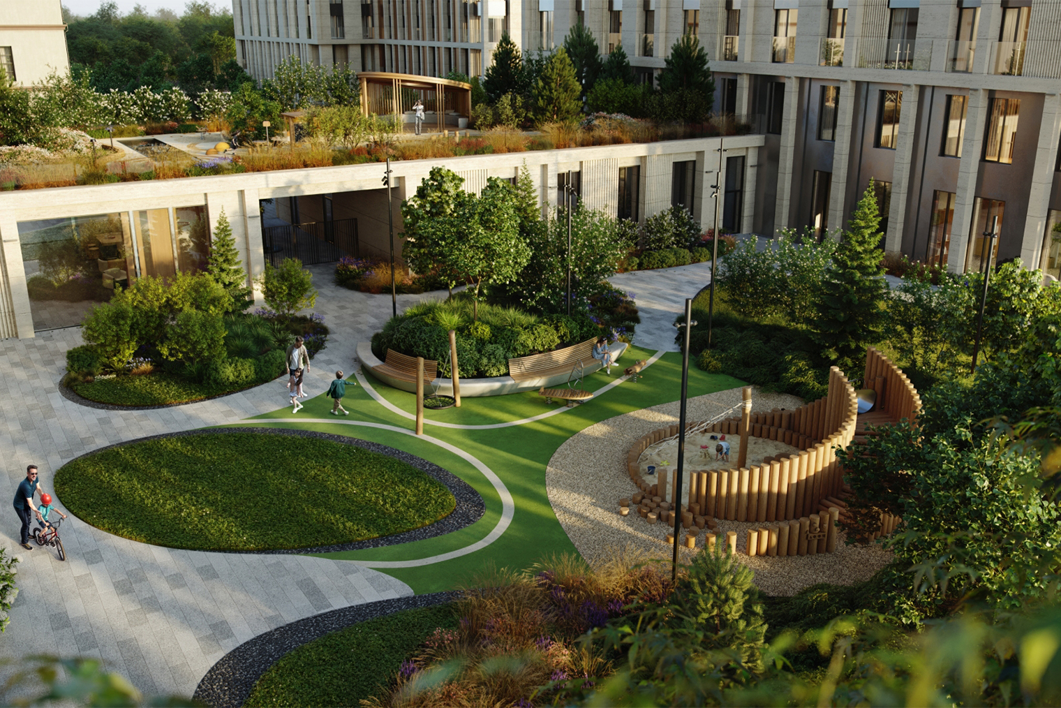 Так будет выглядеть, по мнению застройщика, детский сад с игровой площадкой на крыше. © soul.forma.ru