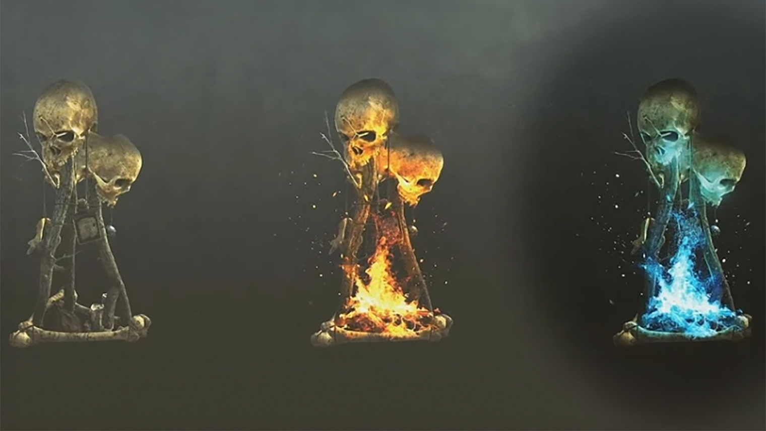 Многие навыки выживших и маньяков завязаны на особой механике — тотемах. Тотемы — это предметы, которые располагаются в укромных местах уровня. Маньяки могут накладывать на тотемы порчу, а выжившие — очищать или благословлять. На иллюстрации по центру проклятый предмет, а справа — благословенный. Кадр: Playground