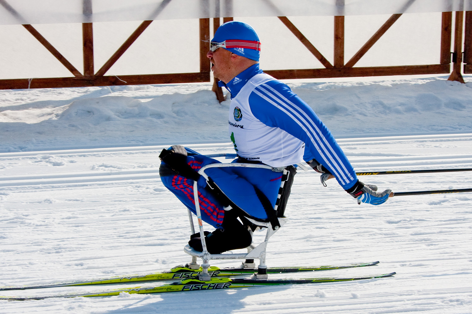 Сергей Шилов на лыжне. © Константин Веремейчик / ТАСС