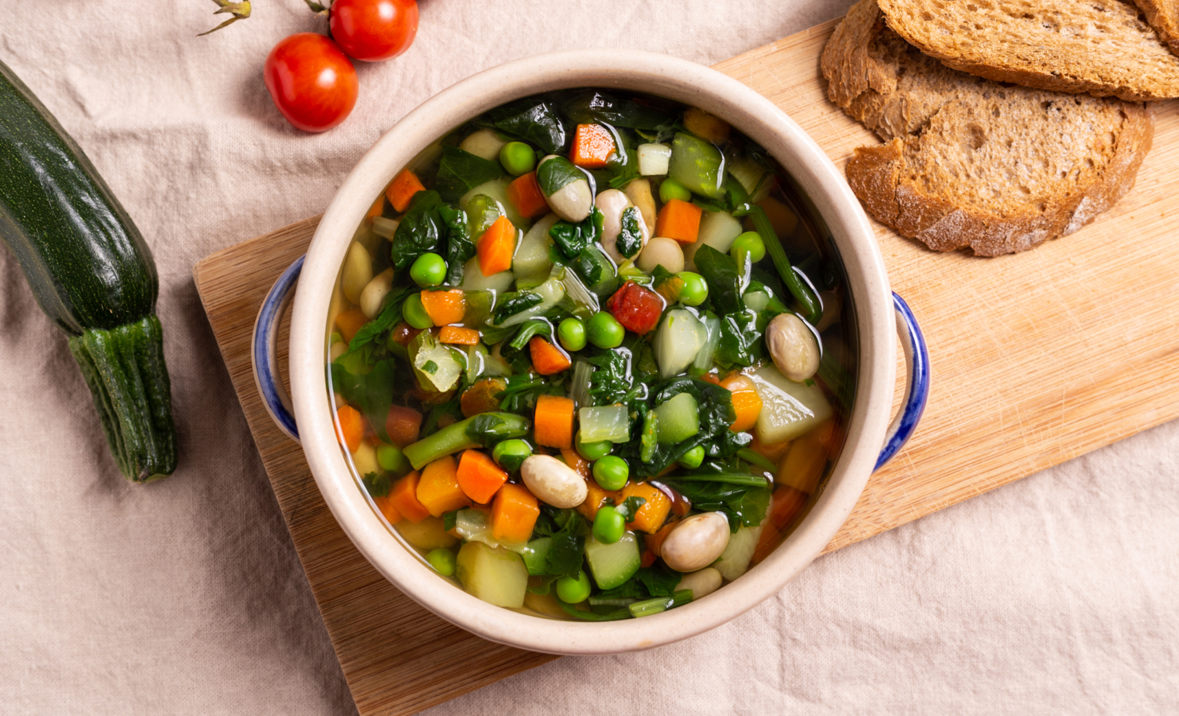 Быстрый овощной суп