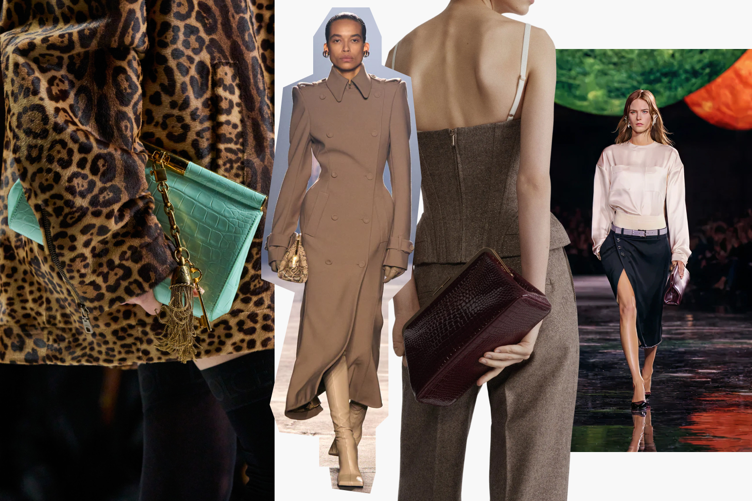 Фотографии в коллаже: Mugler, Dolce & Gabbana, Chanel, Lime