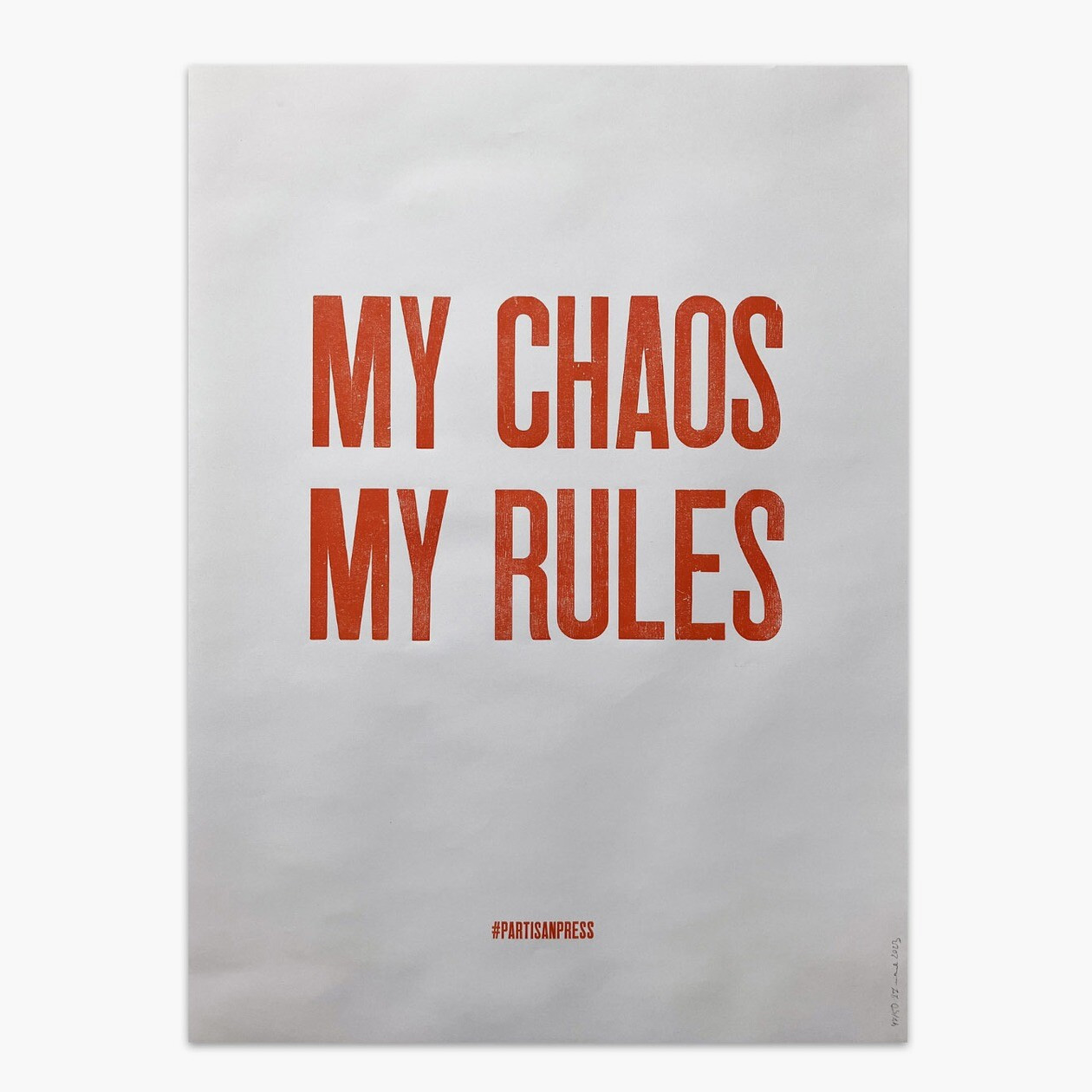 Плакат «Мой хаос, мои правила» можно купить за 2400 ₽