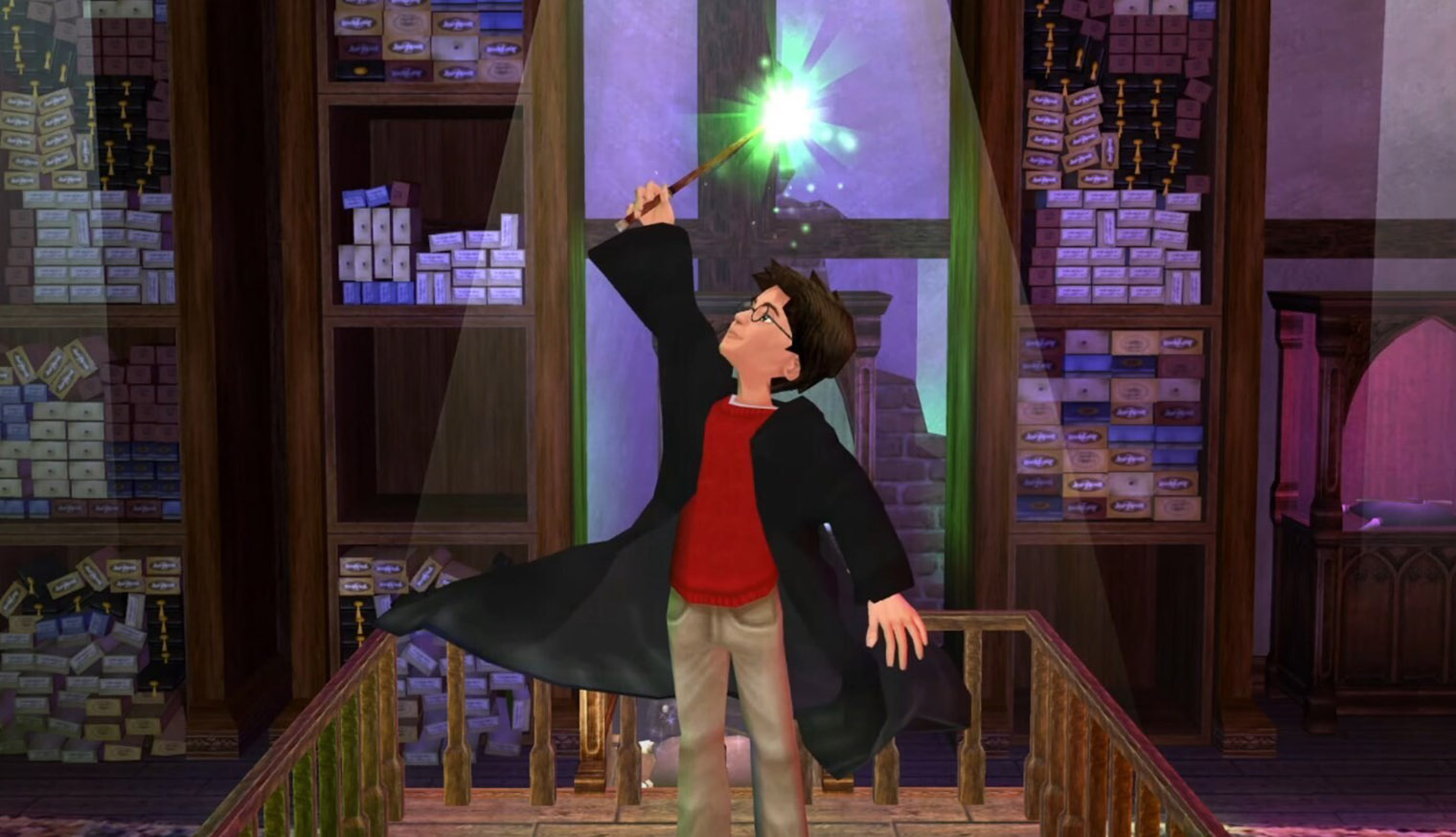 Гарри получает свою волшебную палочку в магазине Олливандера. Кадр: Electronic Arts