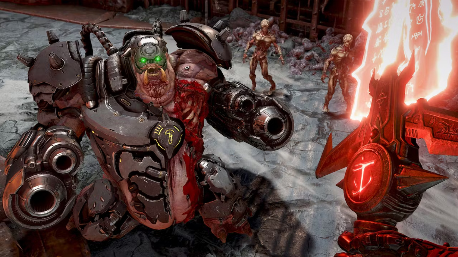 В DOOM Eternal особо кровавые атаки можно проводить мечом «Горнило». © Bethesda Softworks