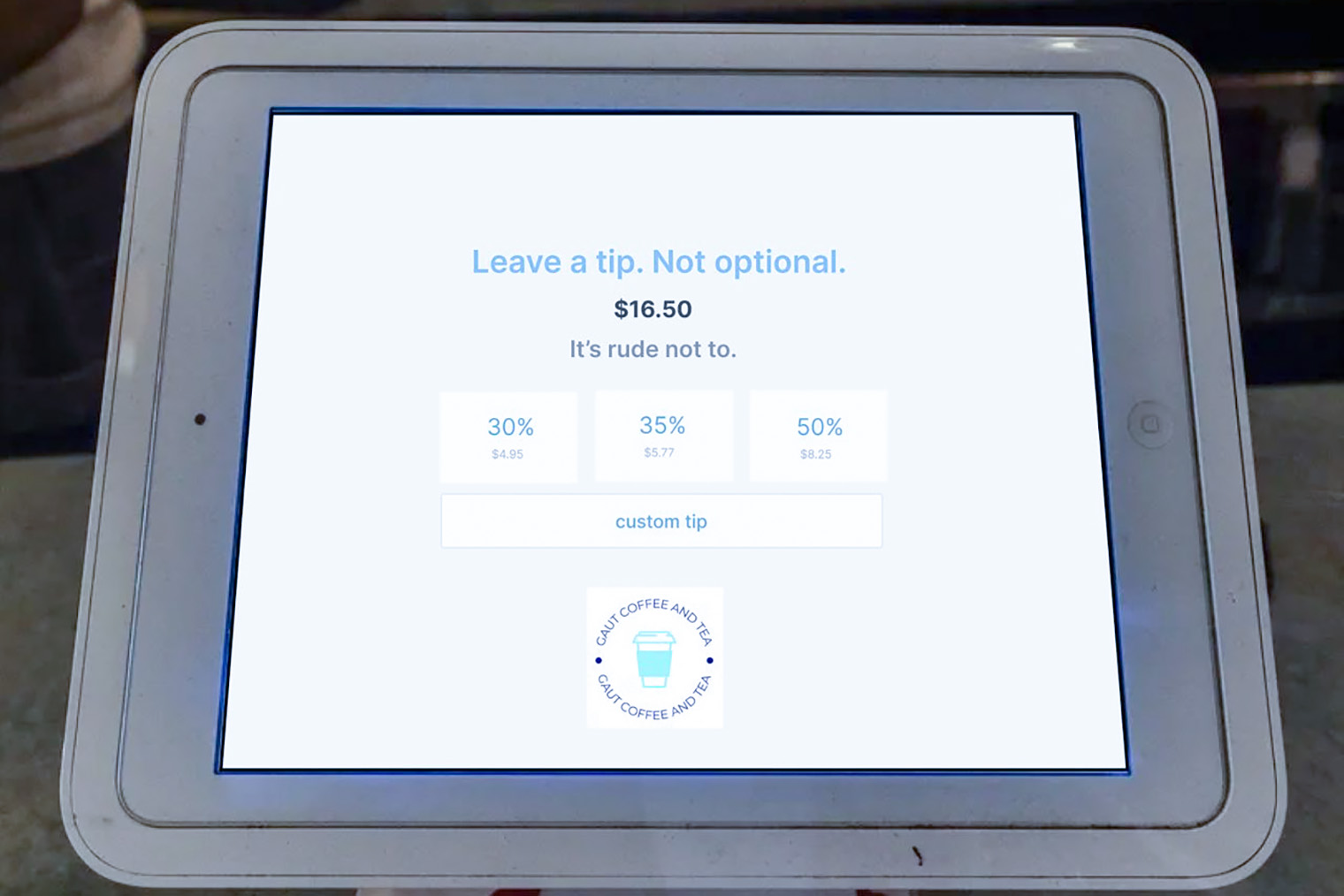 Экран оплаты с просьбой оставить чаевые, которые начинаются от 30%. Источник: reddit.com