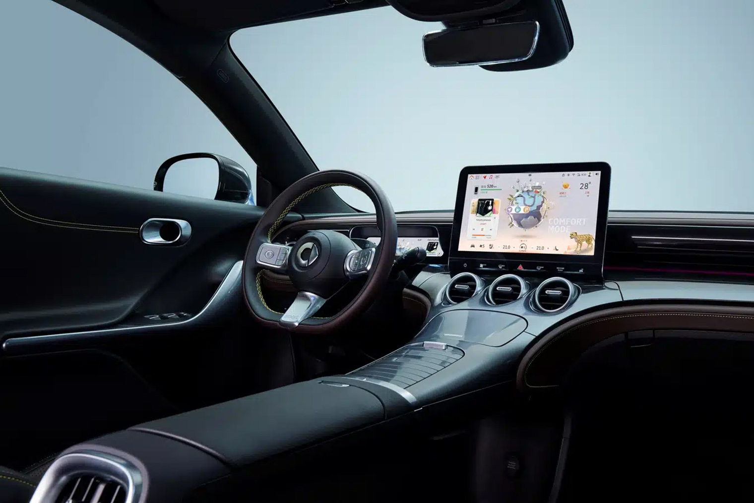 В интерьере новых Smart хорошо заметны черты Mercedes-Benz. Источник: actualidadmotor.com