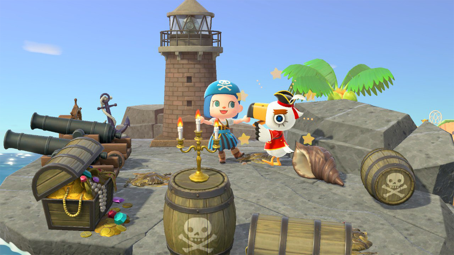 Поскольку события игры разворачиваются на островах, пиратская тема никогда не выходит из моды. © Nintendo