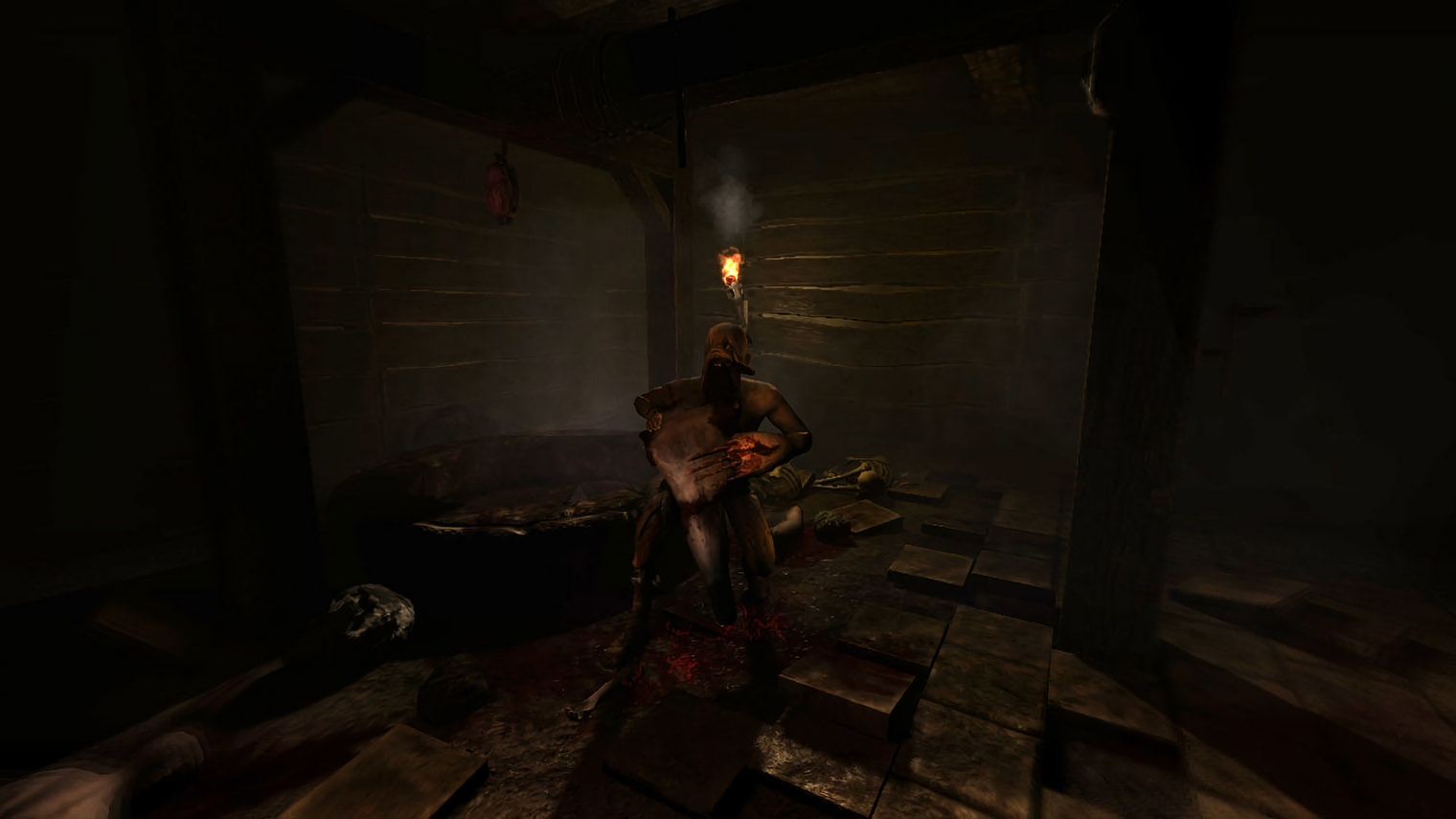 В Amnesia: The Dark Descent вас пытаются убить обезображенные люди, пострадавшие от экспериментов хозяина замка. Источник: Frictional Games