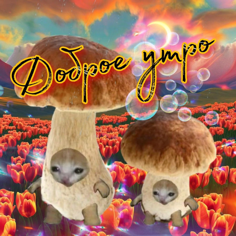 Коты-грибы