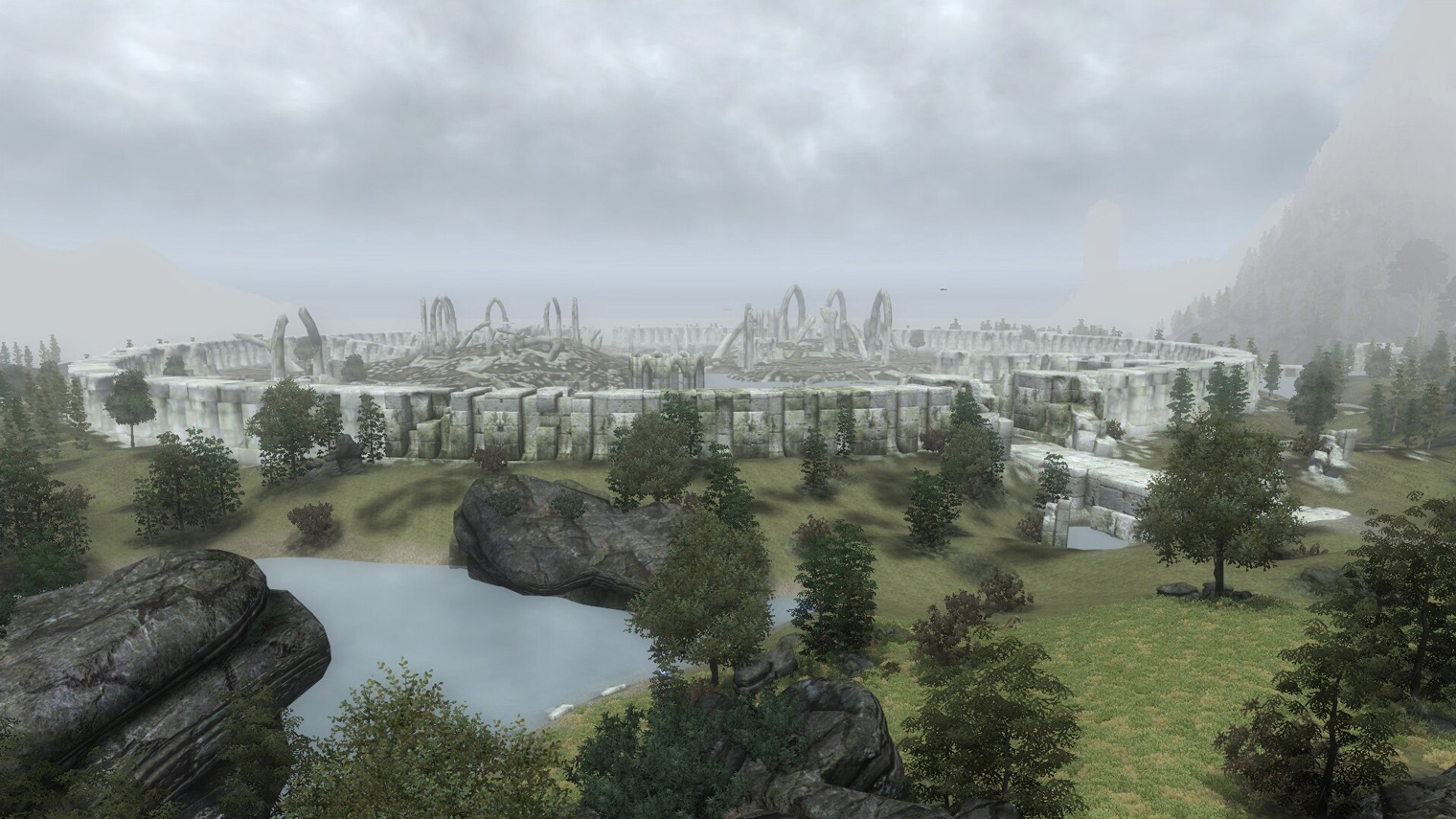 Пейзаж из Nehrim: At Fate’s Edge. Кадр: SureAI и Bethesda Softworks