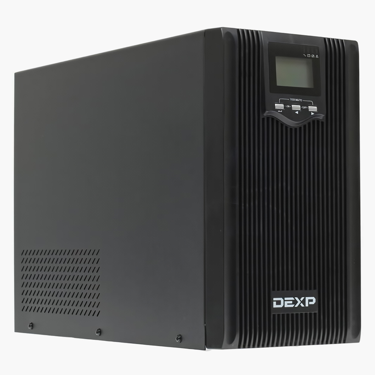 ИБП DEXP IEC Plus LCD 3000VA. Время работы — 5 минут при нагрузке 2400 Вт. Цена — 31 999 ₽