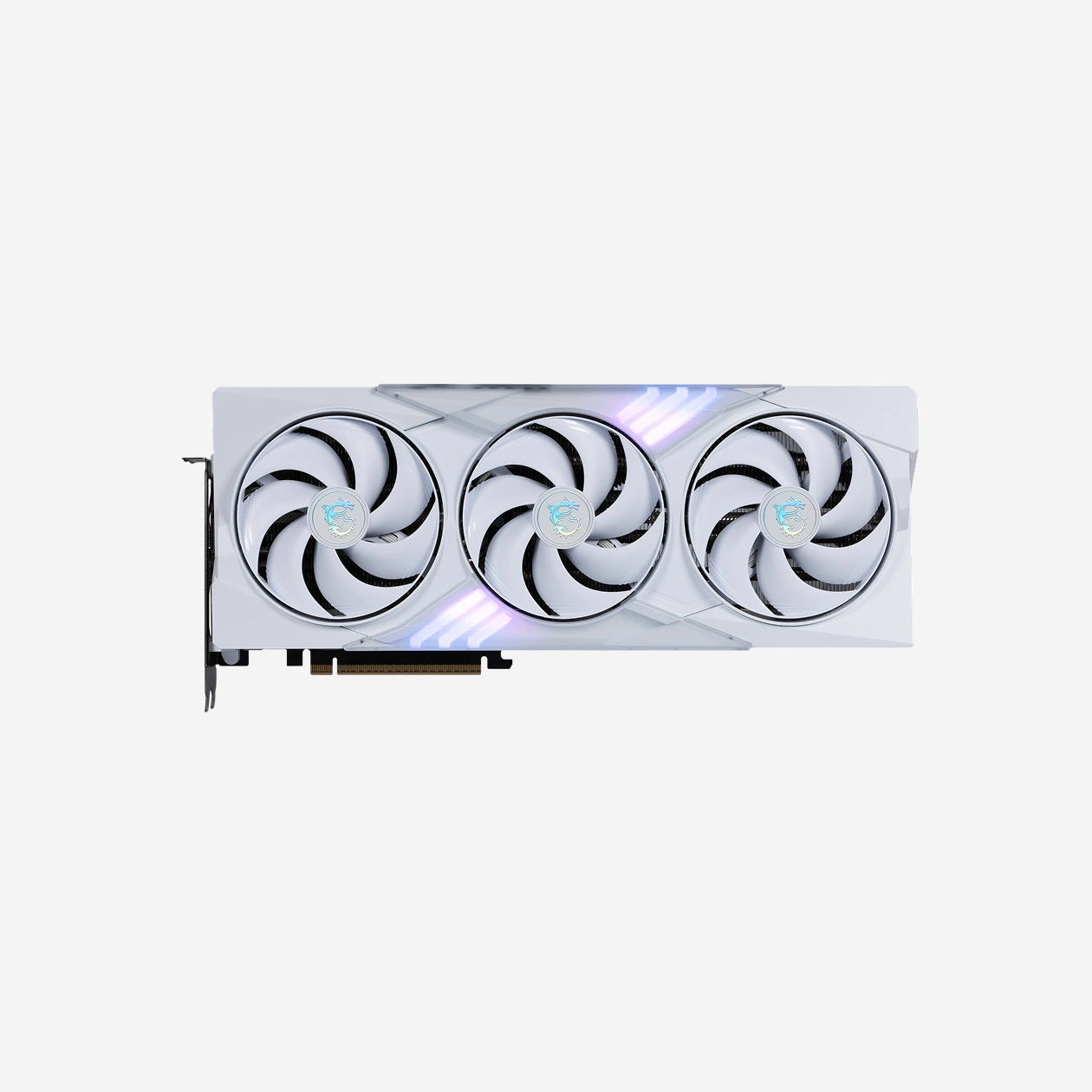 GPU полностью в белом цвете и с собственной подсветкой. Цена — 154 999 ₽. © DNS