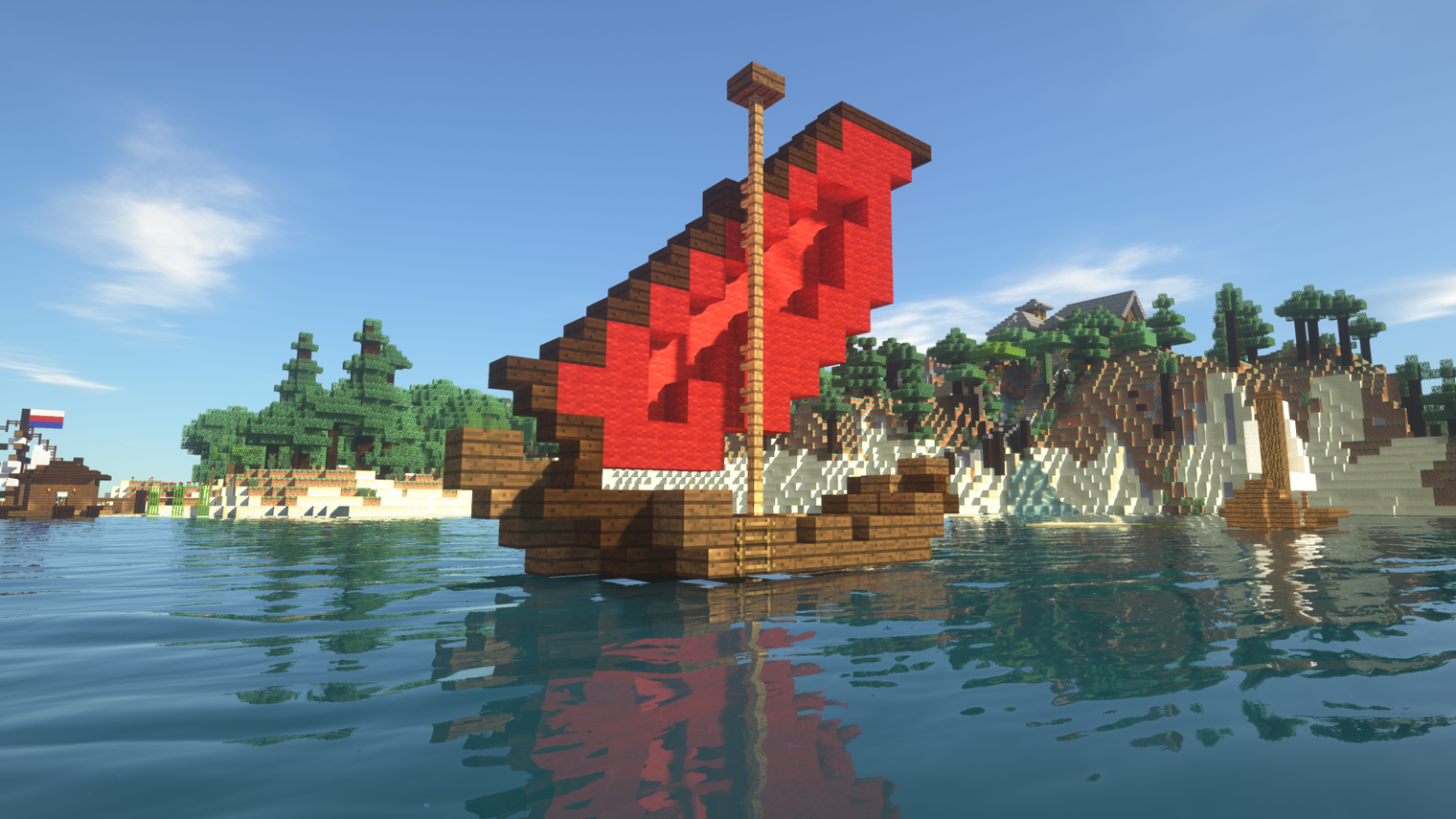 Корабль из Piratecraft. Кадр: Xbox Game Studios