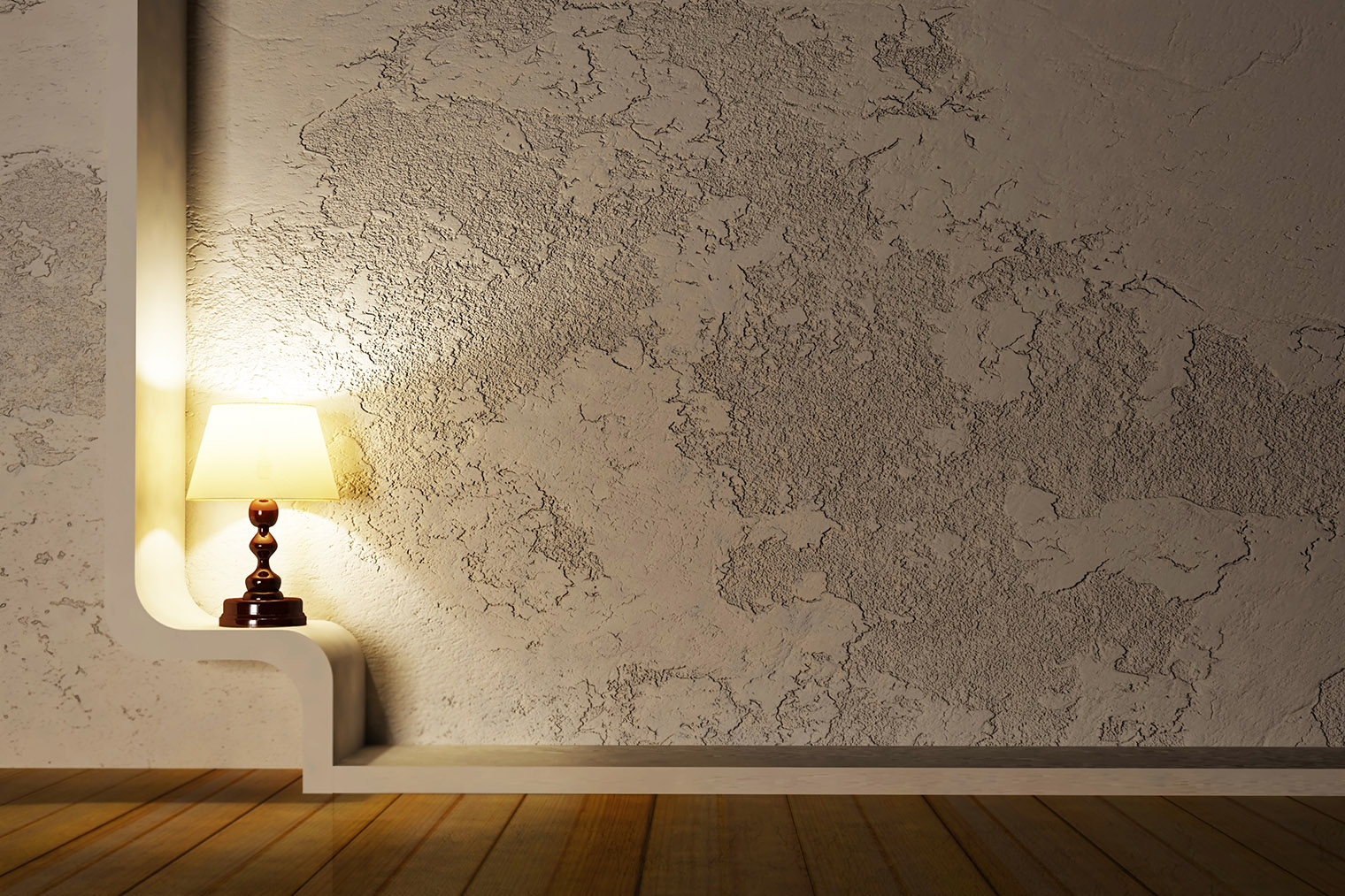Так выглядит техника «Карта мира» в чистом виде, без слоя венецианской штукатурки. Фотография: OLEKSANDR ROZDOBUDKO / Shutterstock
