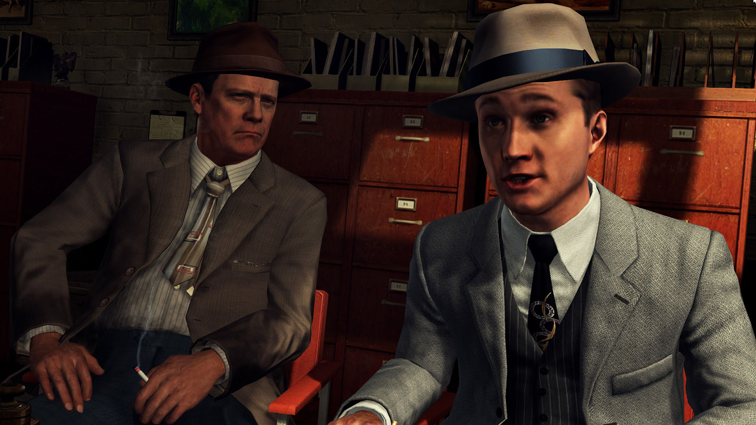 Большую часть времени детектив Коул Фелпс спокоен. Но иногда он оскорбляет подозреваемых и даже угрожает им. Кадр: Rockstar Games