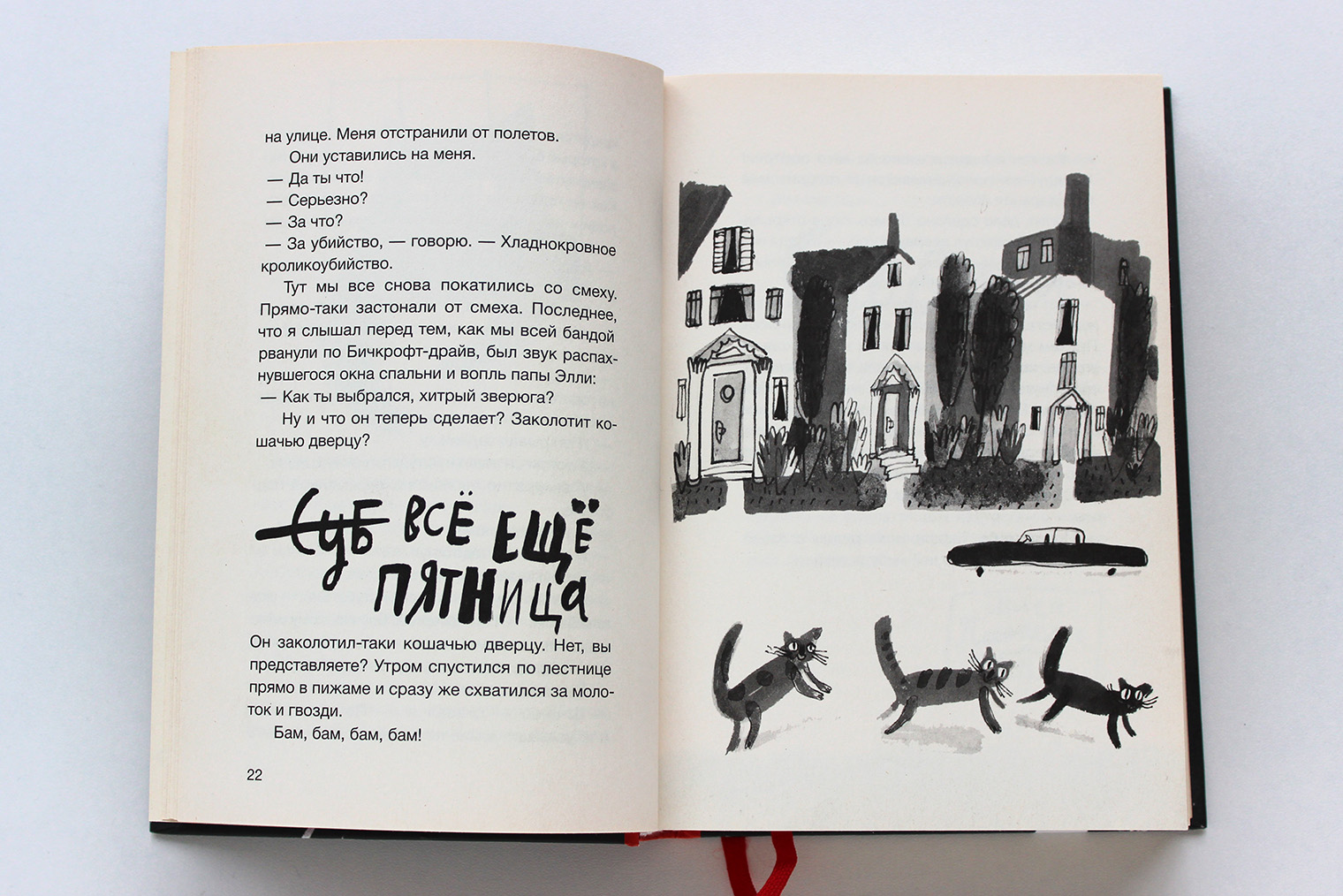 Простые, даже несколько примитивные иллюстрации Алисы Юфы отлично дополняют книгу и передают кошачьи эмоции