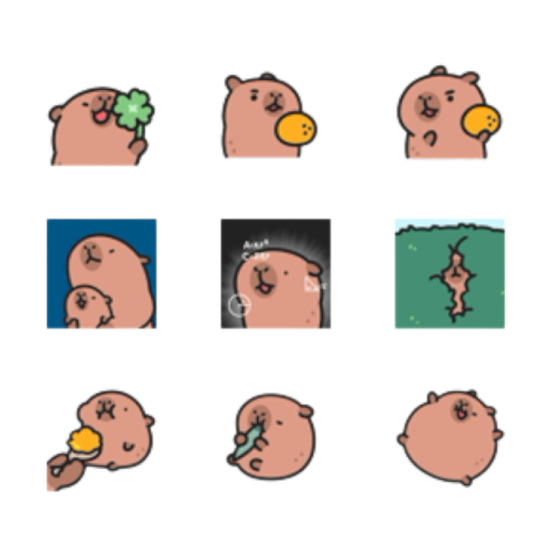 Анимированная капибара