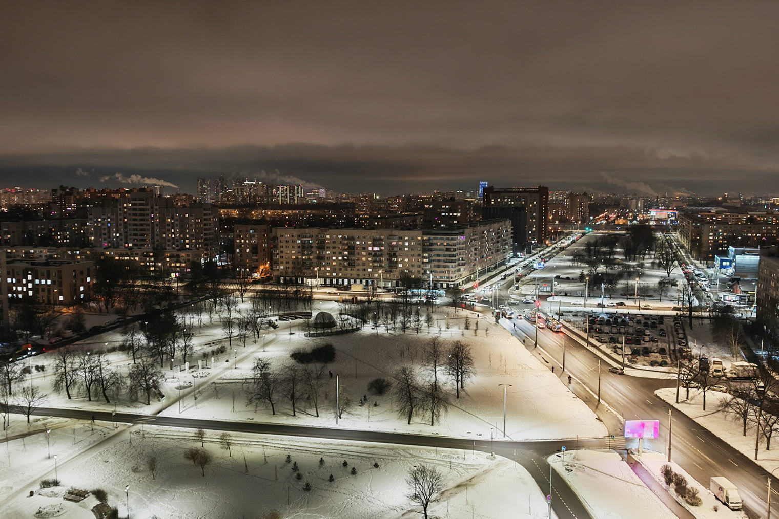 Ночной вид из окна так же прекрасен, как и дневной