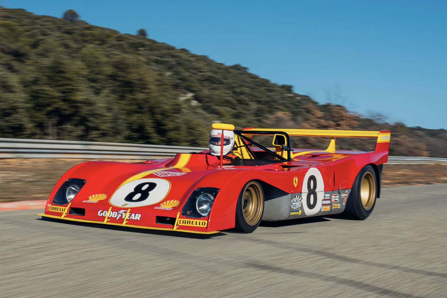 312 PB — последний и самый успешный спортпрототип заводской команды Ferrari. В 1972 году на этапах чемпионата мира эта машина дважды пришла первой. Источник: rmsothebys.com