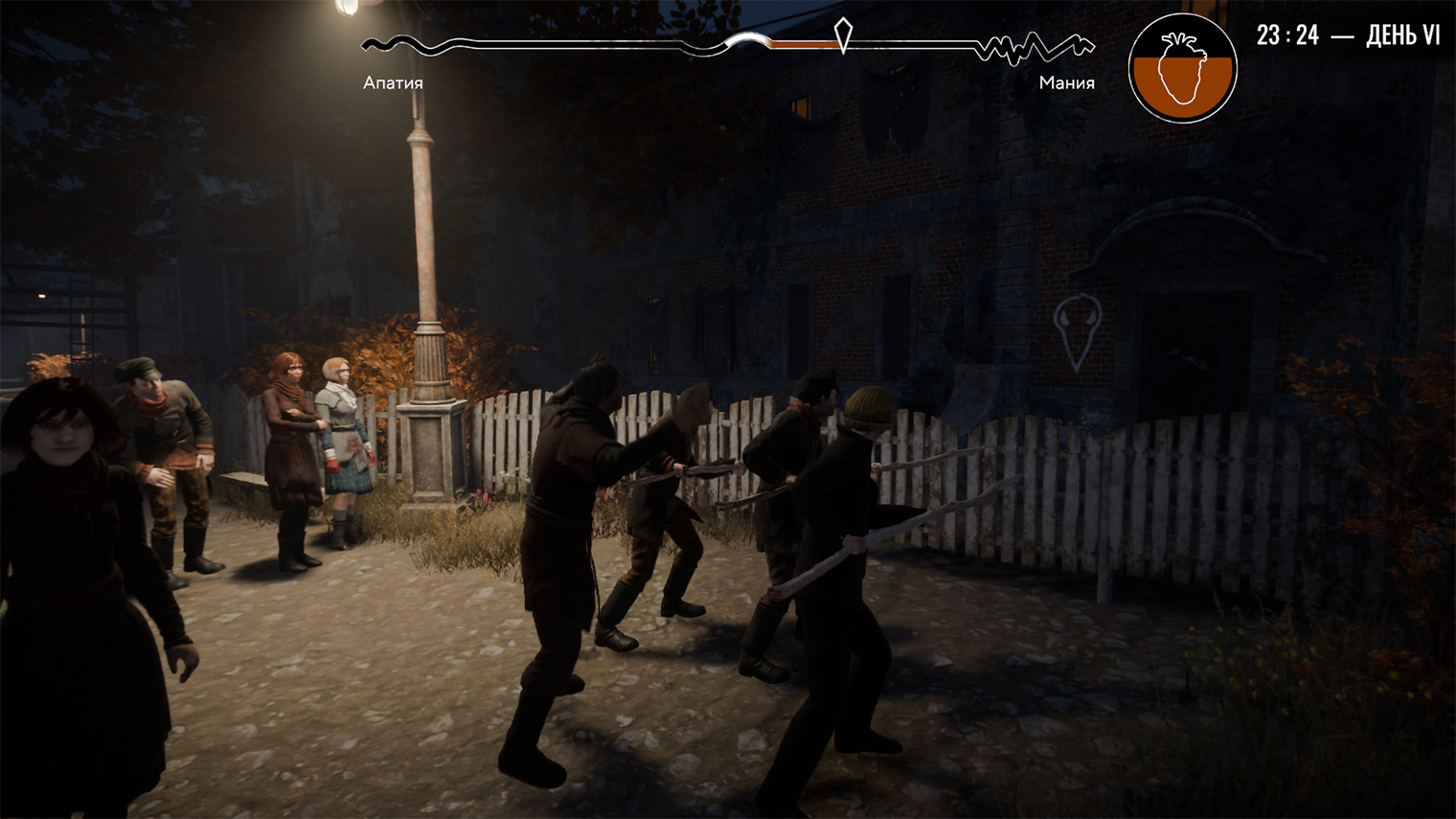 Город реагирует на указы. Количество бунтующих и чумных районов растет или снижается, плюс появляются небольшие бессмысленные, но забавные сценки с горожанами