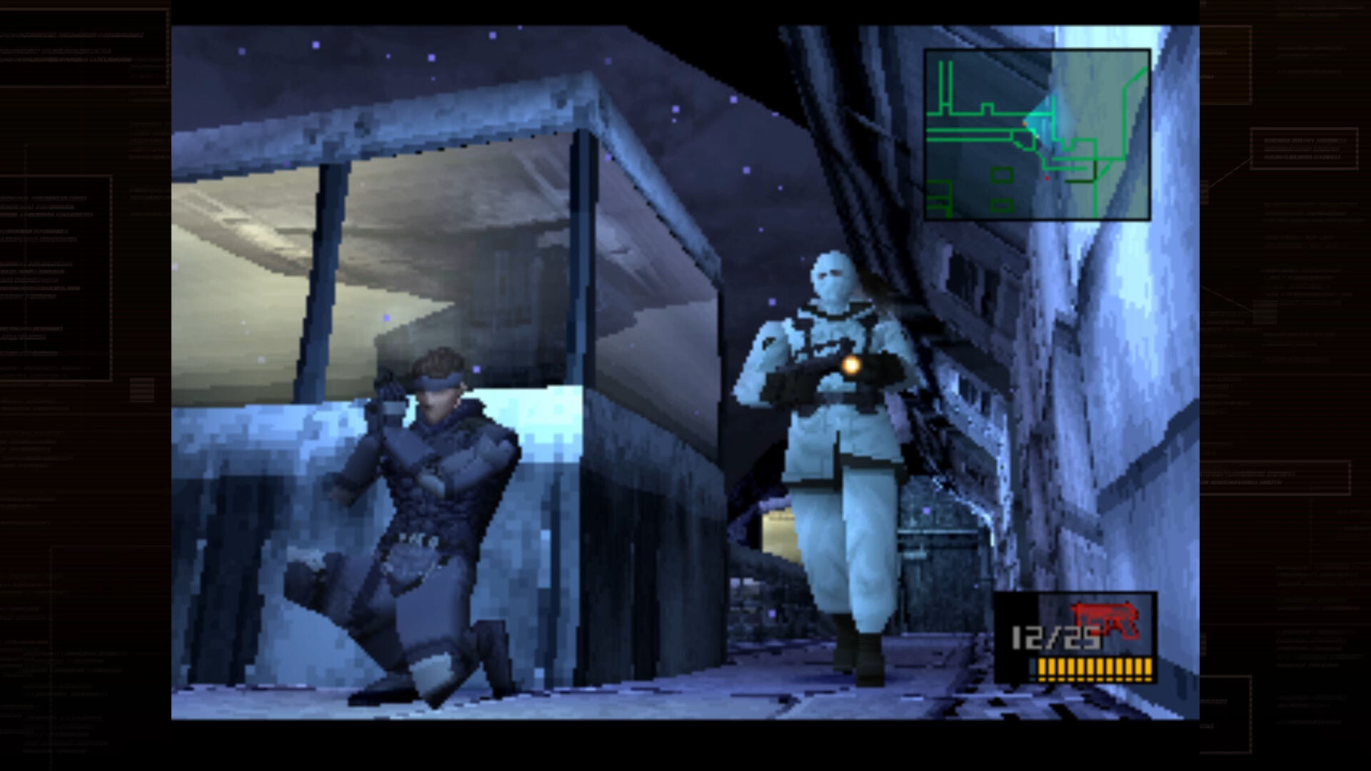 В 2023 году Konami портировала первую MGS на ПК и современные консоли. Довольно быстро выяснилось, что это не полноценная нативная версия — игра работает на эмуляторе и не может похвастаться улучшениями. © Konami