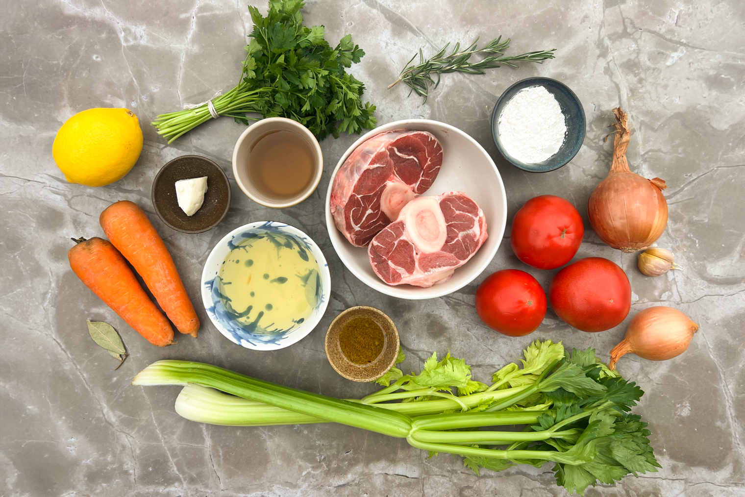 Ингредиенты для оссобуко