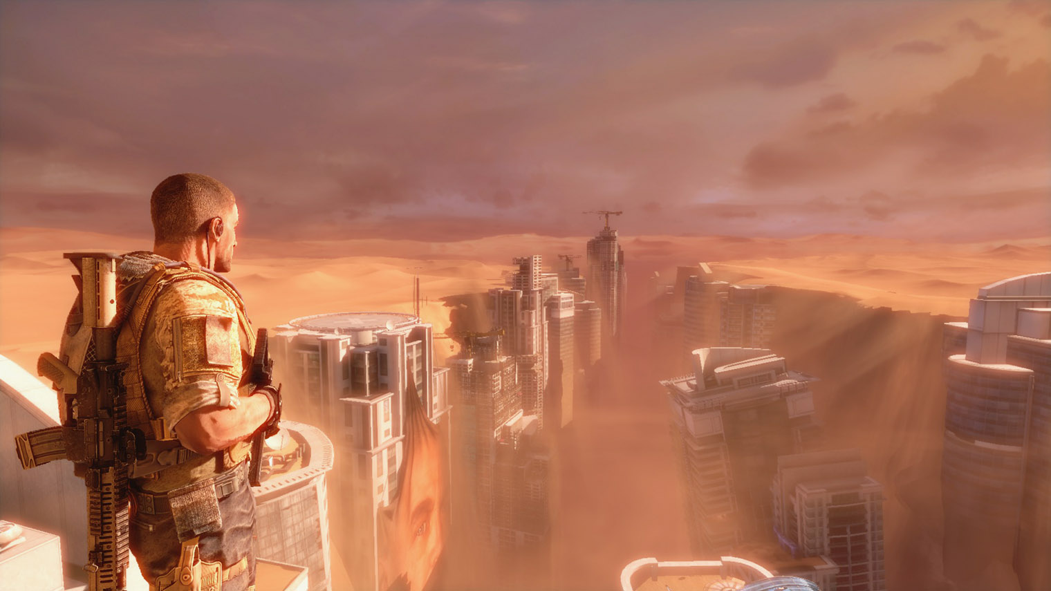 Во время перестрелок в игре можно использовать окружение — к примеру, прострелить стекло в здании, чтобы на врагов хлынула лавина песка. Кадр: 2K Games