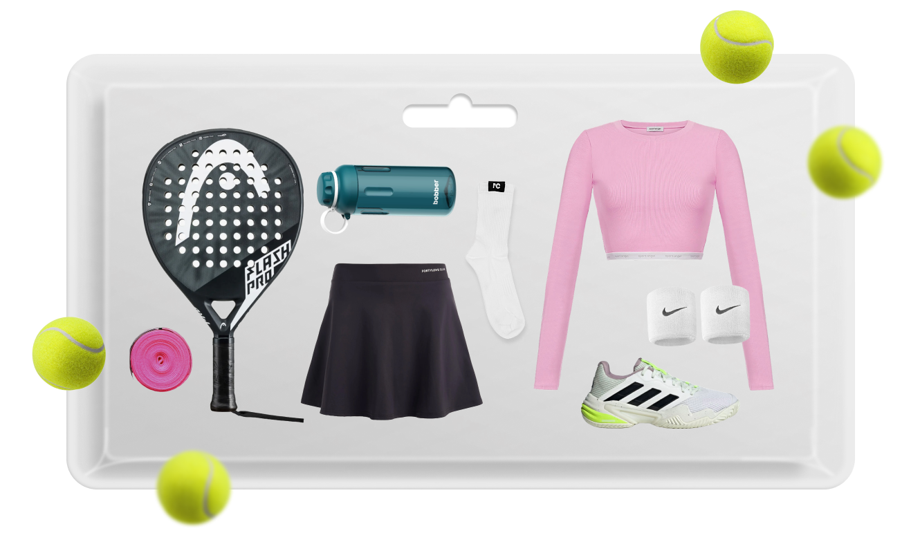Изображения: grey_and — shutterstock.com; Head, Sport Angel, FortyLove, adidas, Tennis Technology, Nike, Bobber